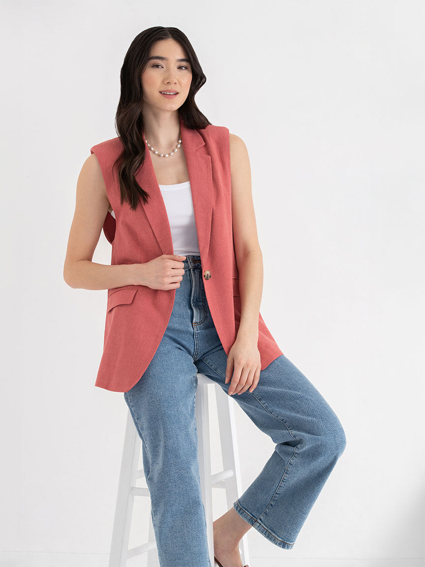 Classic Mid-Length Linen Vest | Rickis