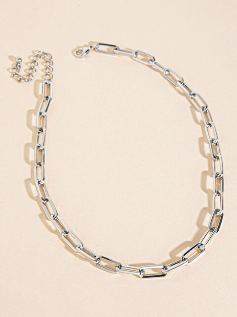 Silver Chain-Link Necklace