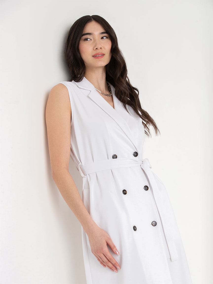 Sleeveless Blazer Dress in Ponte Twill