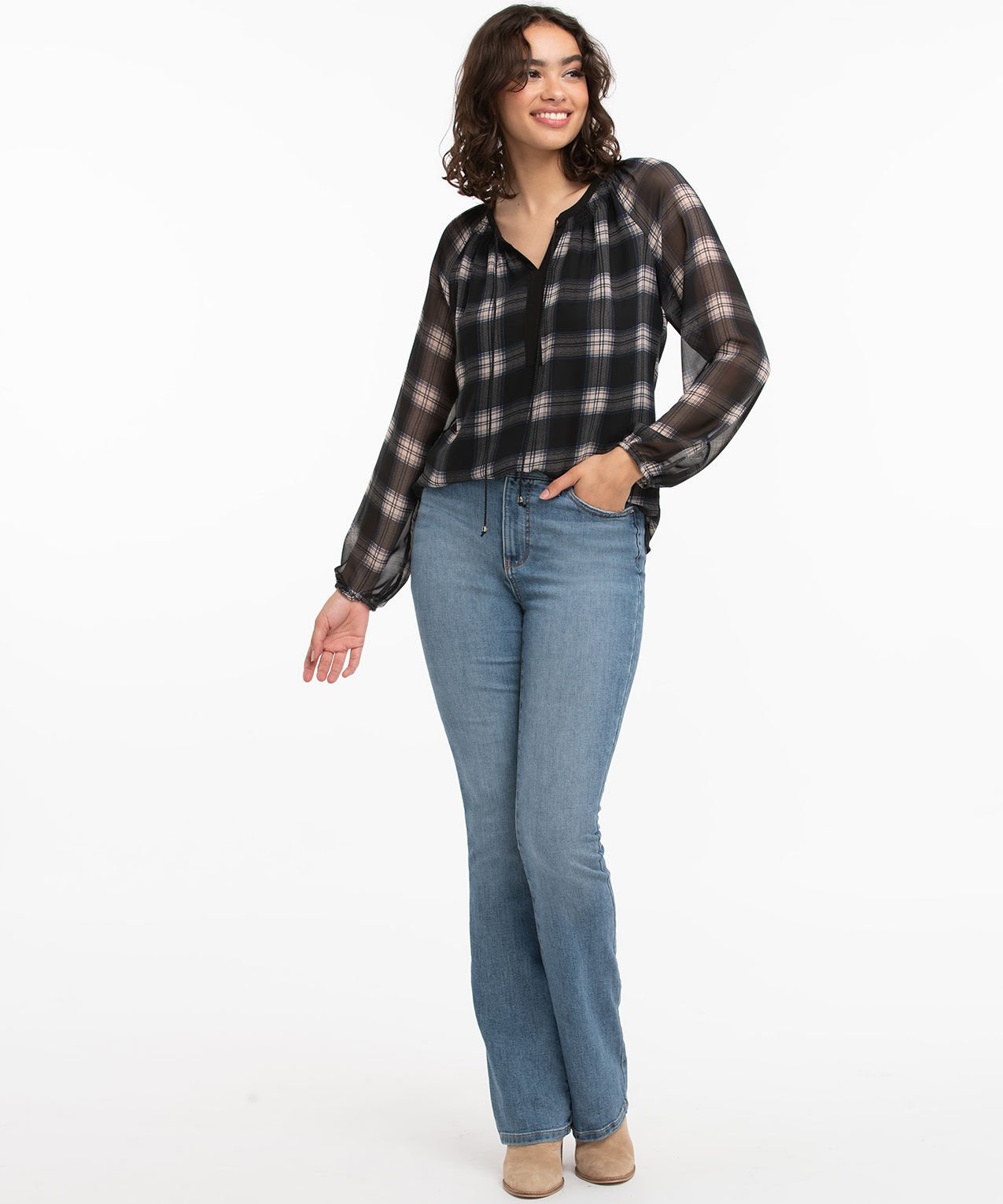 Flowy sales peasant top
