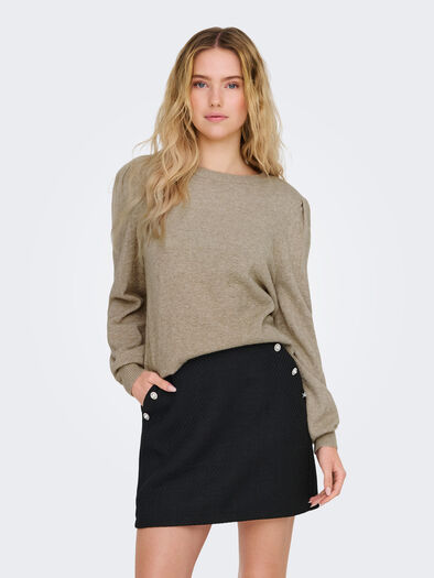 Katia Long Sleeve Textured Sweater, Feather Grey Katia Long Sleeve Textured Sweater, Feather Grey