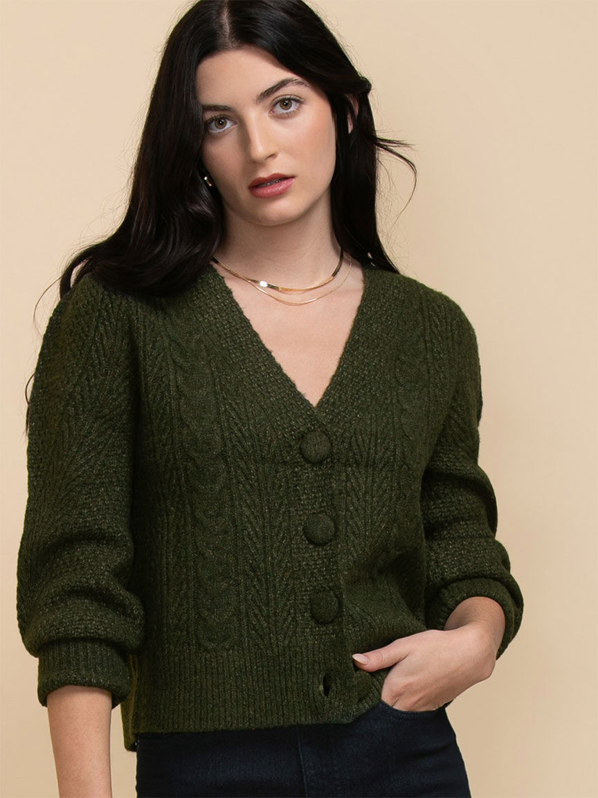 Puffed new arrivals sleeve cardigan