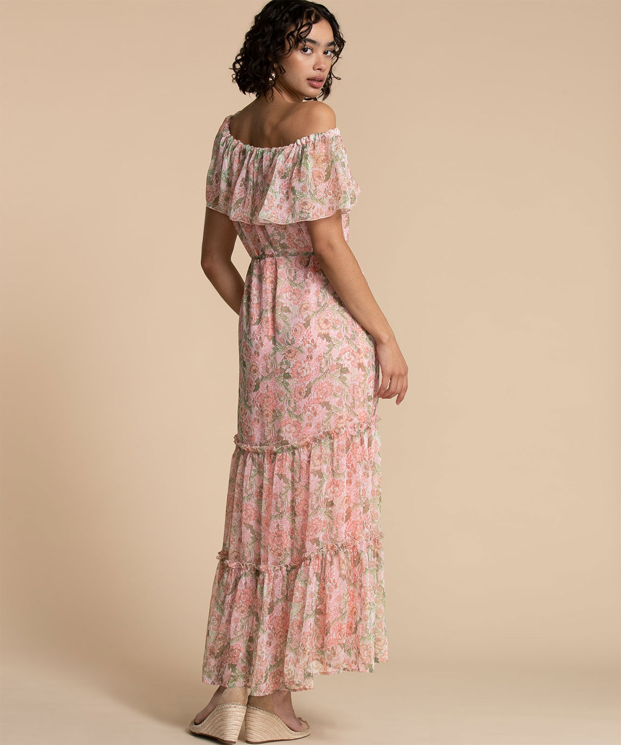Sheer ruffle dress on sale