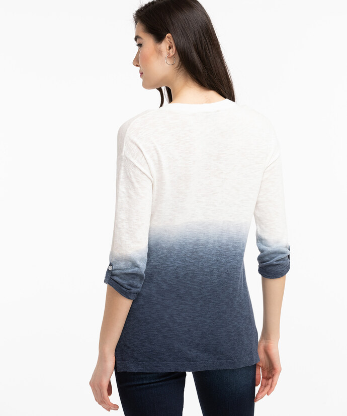 Roll Sleeve Ombre Pullover Image 3