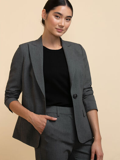 Cambridge Classic Suit Blazer in Luxe Tailored , Grey