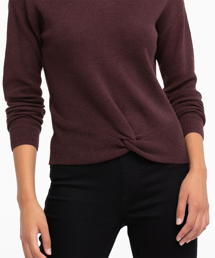 Eco-Friendly Knot Front Sweater Image 3