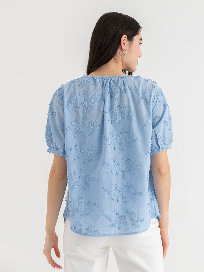 Cotton Voile Puff Sleeve Blouse Image 4