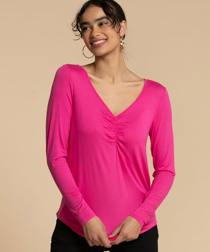Eco Friendly Ruched Front Essential Top Image 2
