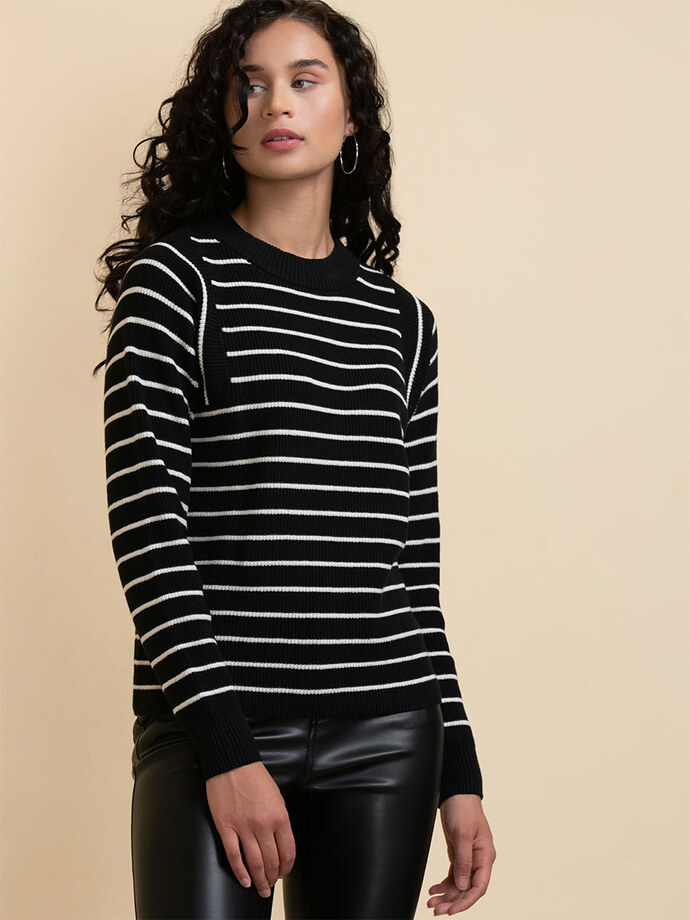 Striped Crewneck Sweater Image 4
