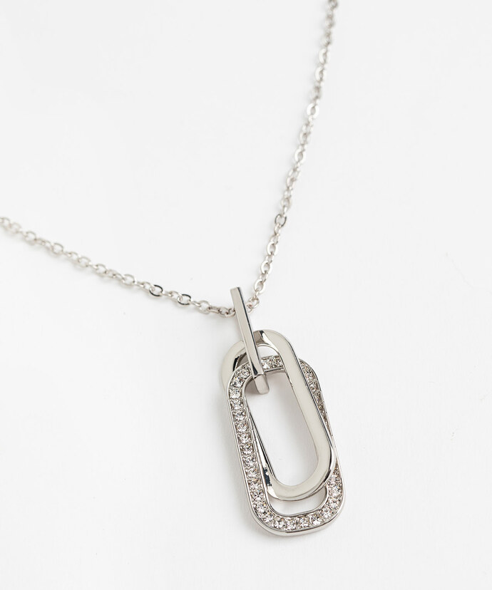 Intertwined Oval Pendant Necklace Image 1