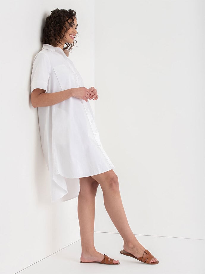 Luxe Poplin Shirt Dress Image 3
