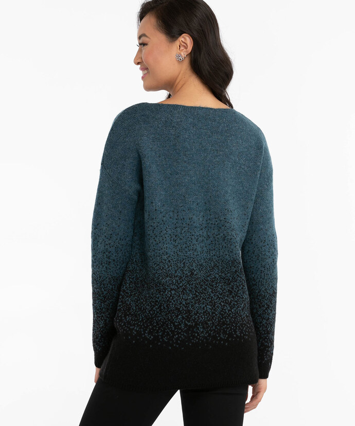 Ombre Boat Neck Tunic Sweater Image 3