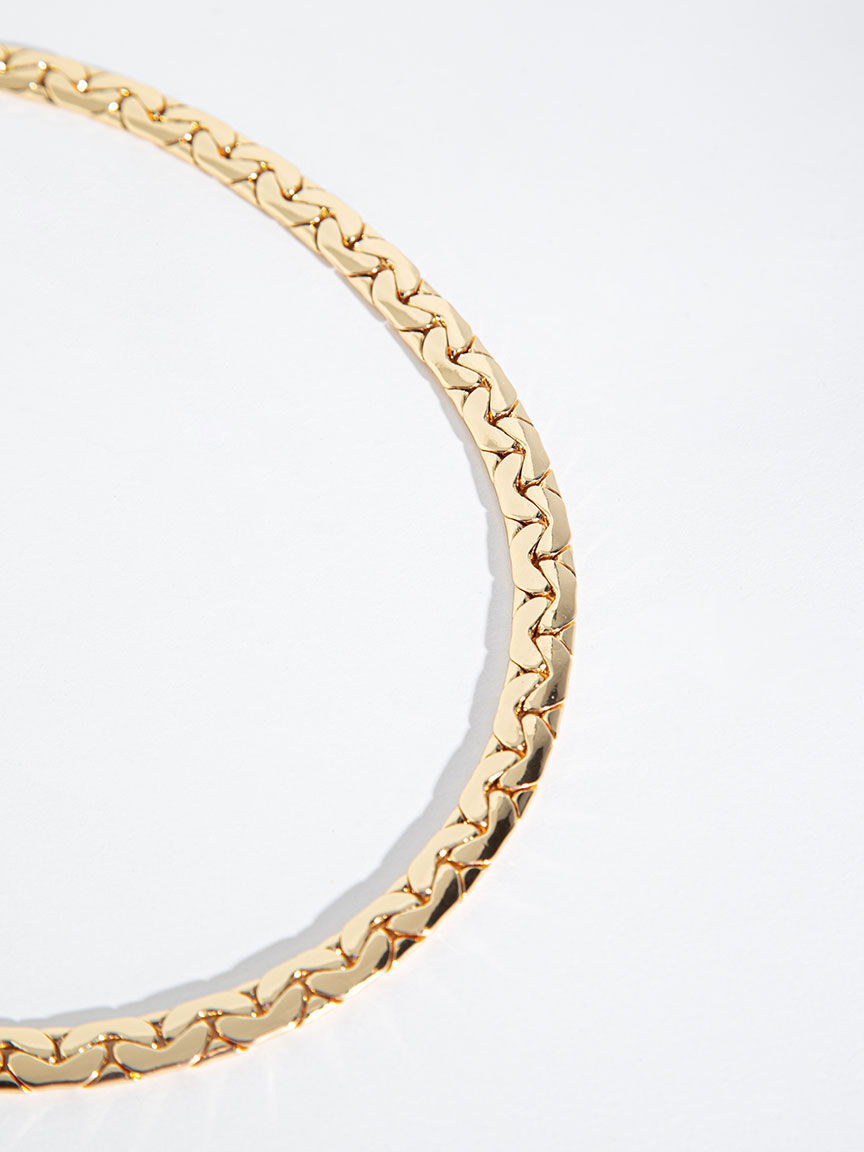 Gold Curb Chain Necklace Rickis
