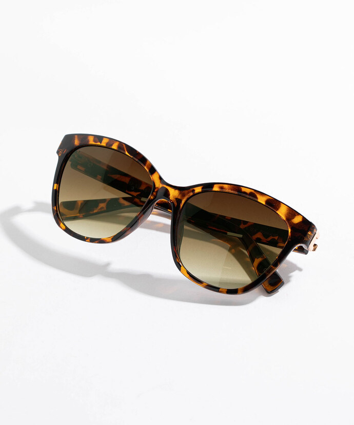 Tortoise Sunglasses With Gold Accents Image 2