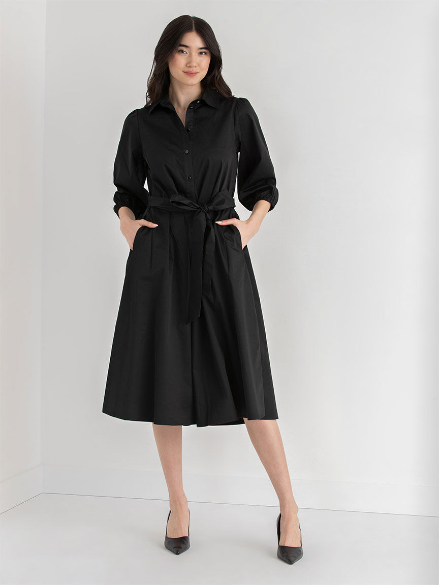 Belted shirt dress top