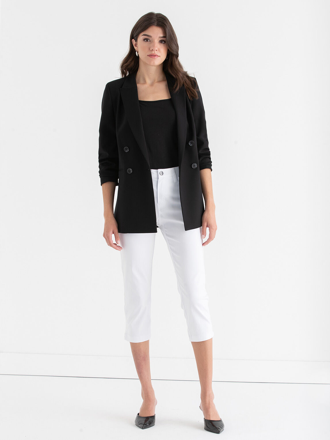 Black capri dress pants online