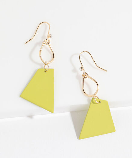 Lime Green Drop Earring, Gold/Green Lime Green Drop Earring, Gold/Green