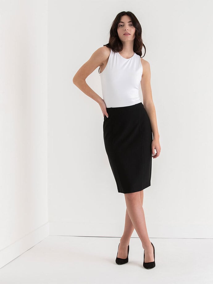 Pencil Skirt in Luxe Ponte Image 1