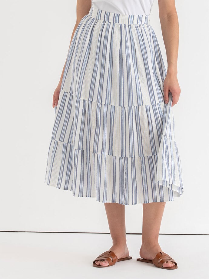 Tiered Stripe Skirt Image 5