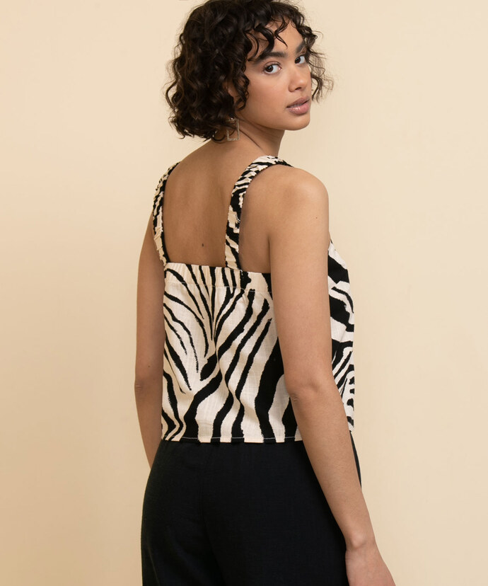 Sleeveless Blouse with Scrunched Straps Image 4