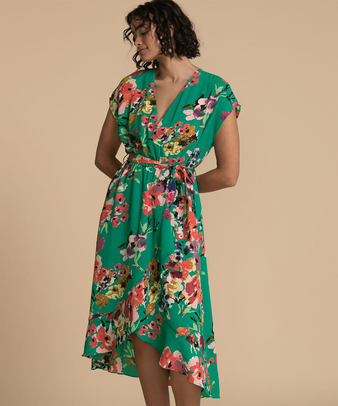 Wrap Midi Dress Image 4