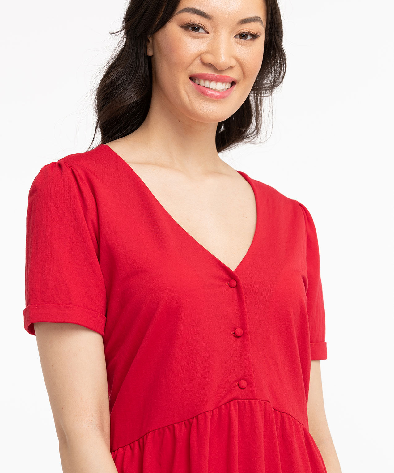 Babydoll dress red new arrivals