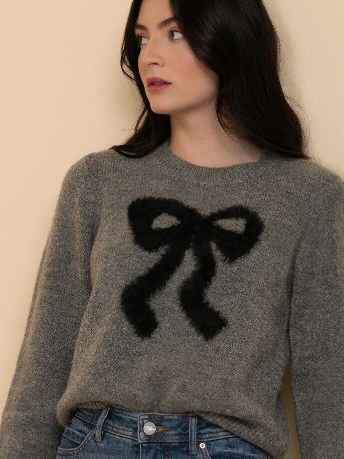 Crew Neck Mossy Pullover Sweater Image 2
