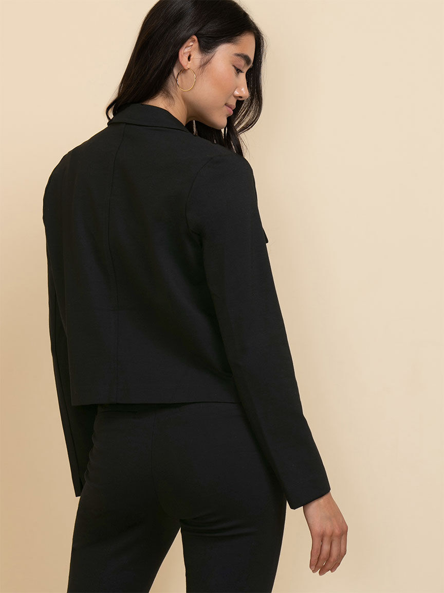 Womens black clearance cropped blazer