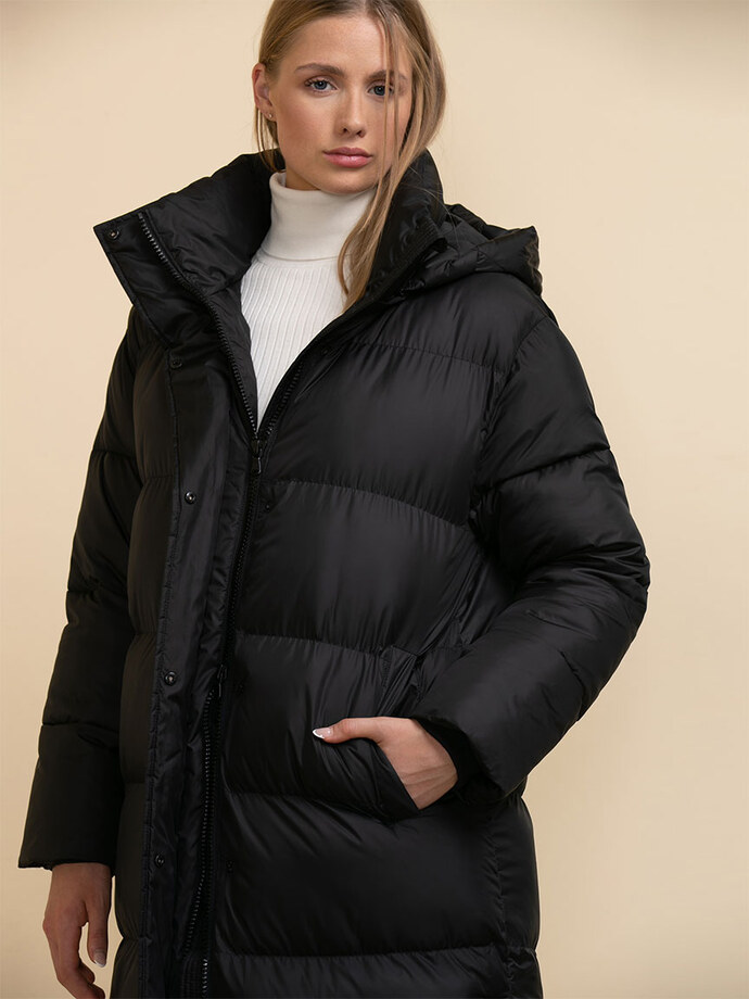 Devon Full-Length Puff Coat with Removable Hood Image 3