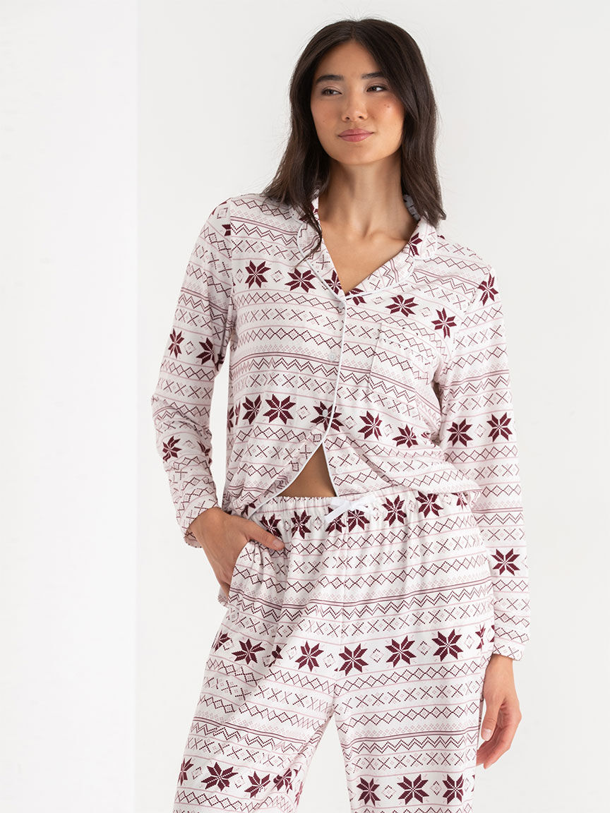 Long Sleeve Button Down Sleep Set Ricki s Size XS Fair Ilse Colour