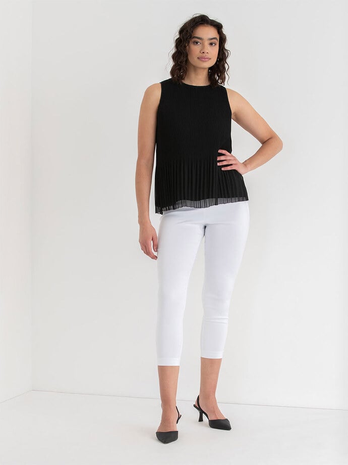 Audrey Skinny Crop Pant in Microtwill Image 1