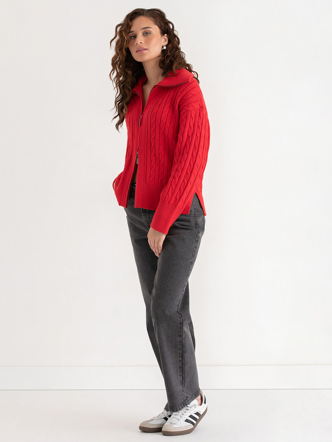 Zip front cardigans discount