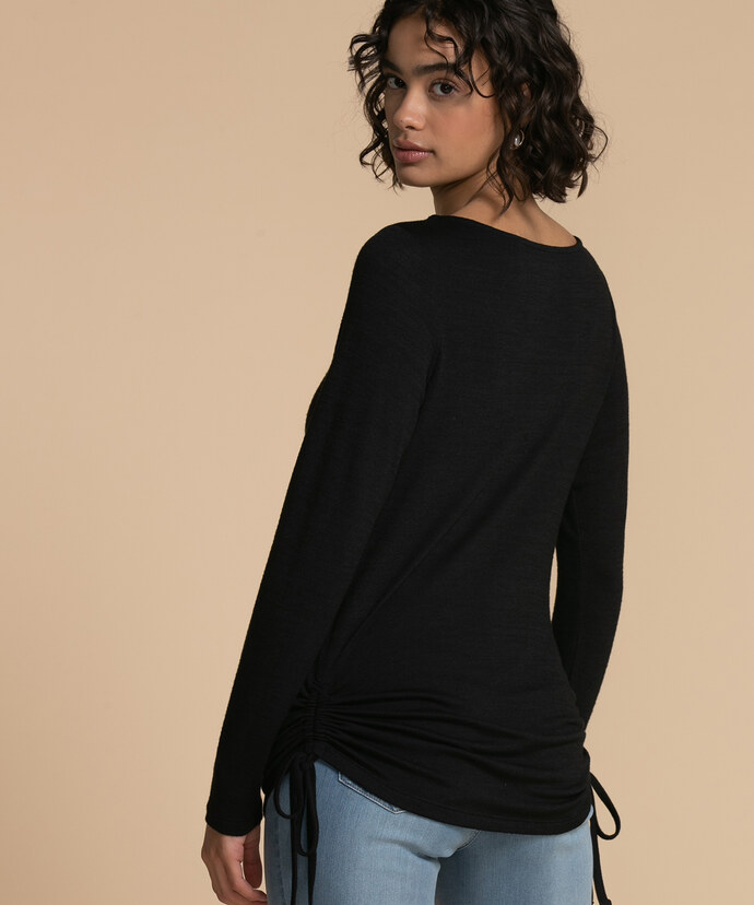 Eco Friendly Ruched Side Long Sleeve Tee Image 2