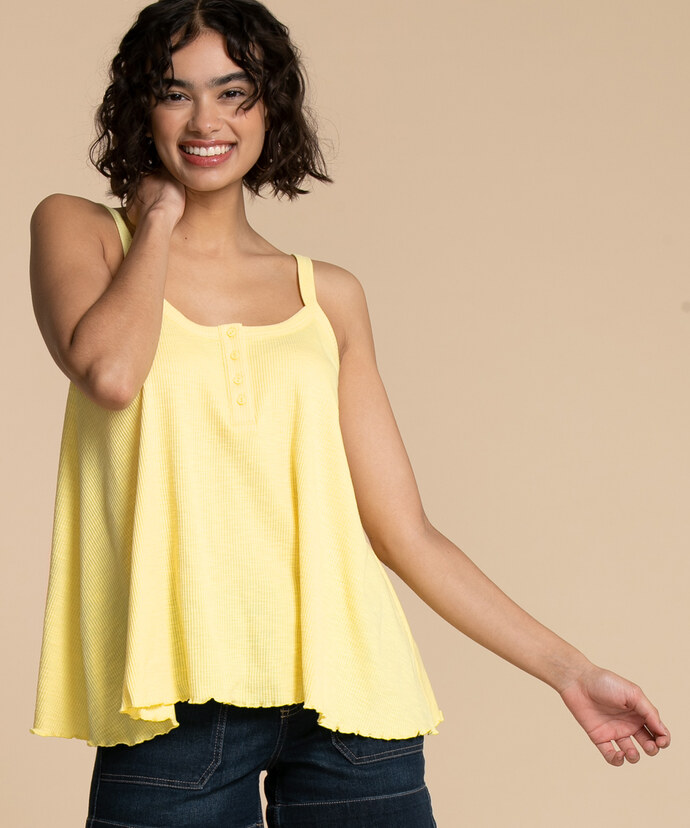 Strappy Top with Scalloped Hem Image 2