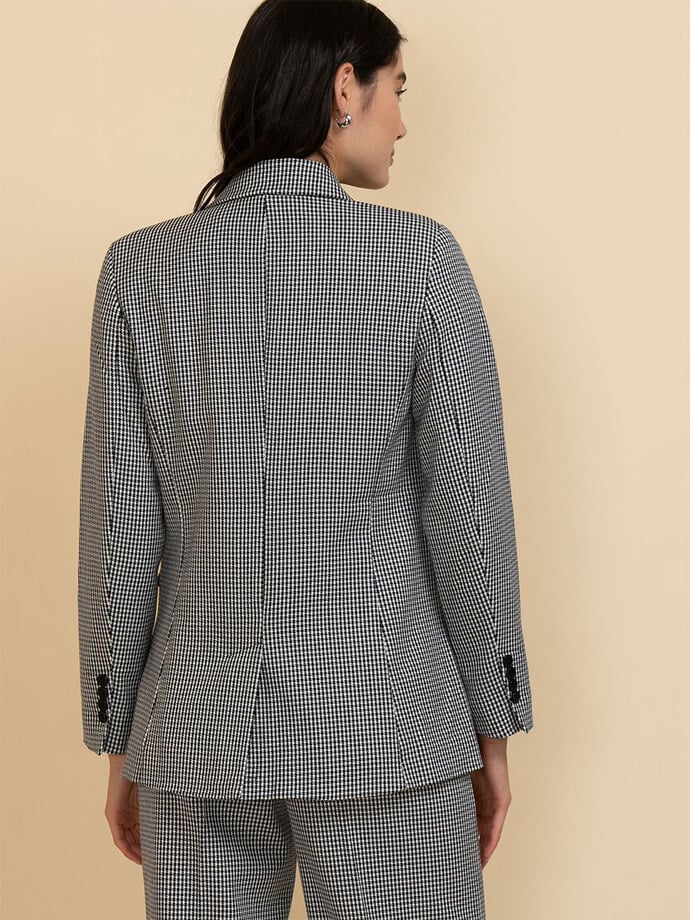 Double Breasted Mini Houndstooth Blazer Image 6