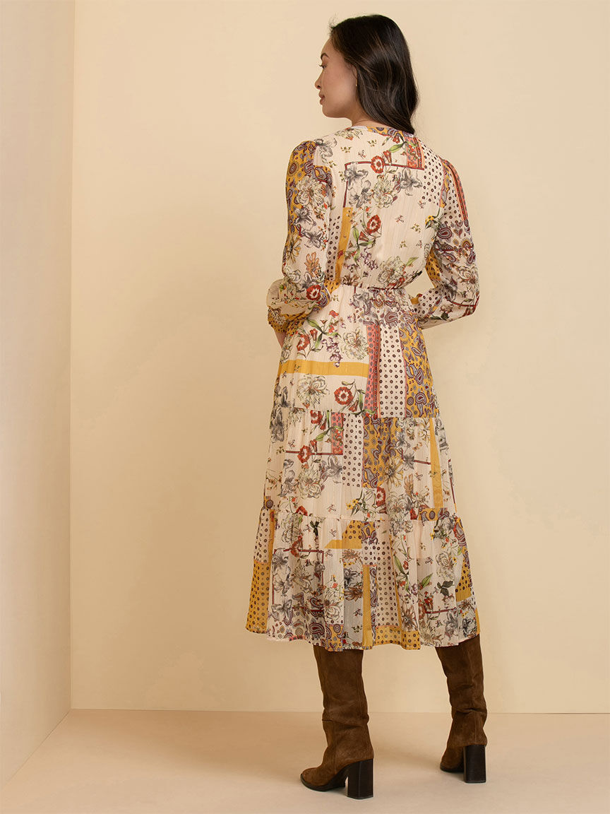 Long sleeve maxi boho dress hot sale