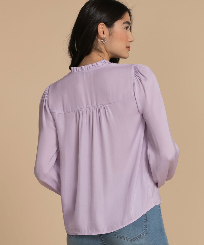 Long Sleeve Tie Neck Blouse Image 4