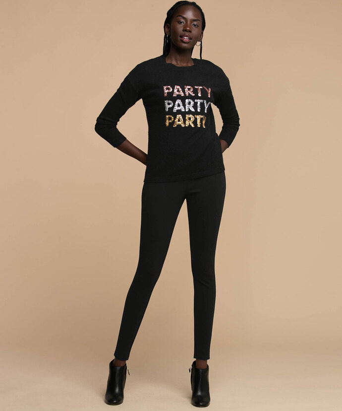 "Party Party Party" Sequin Sweater Image 4