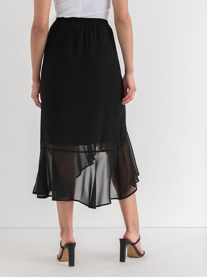 Chiffon Ruffle Midi Skirt Image 5