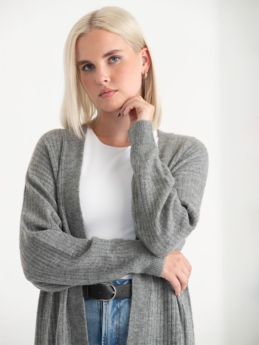 Grey duster cardigan outlet