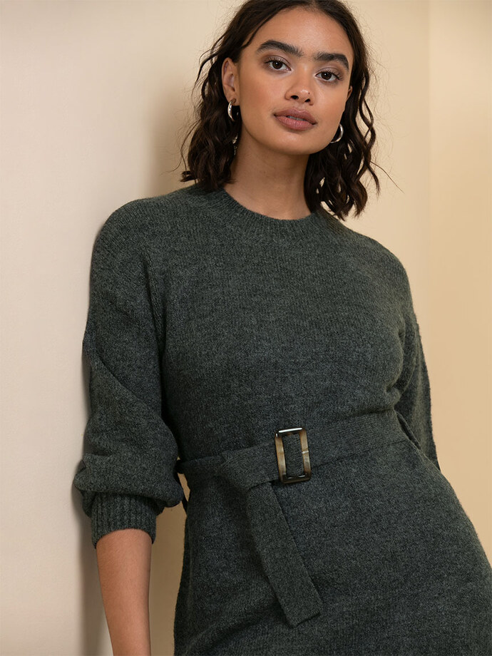 Belted Tunic Sweater Image 2
