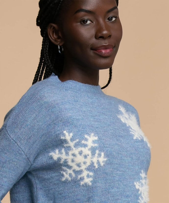 Snowflake Tunic Sweater Image 5