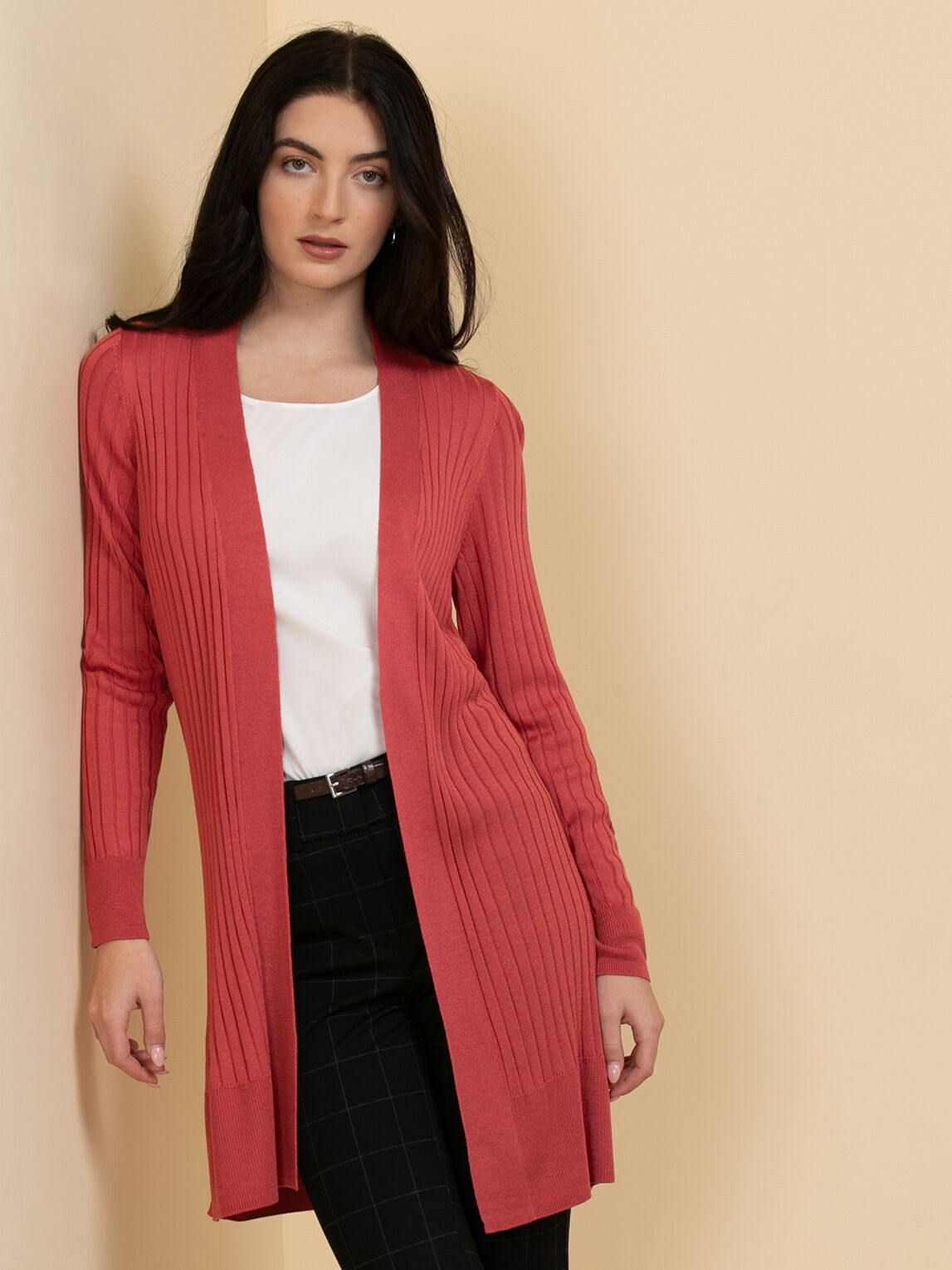 Long Sleeve Ribbed Cardigan Rickis
