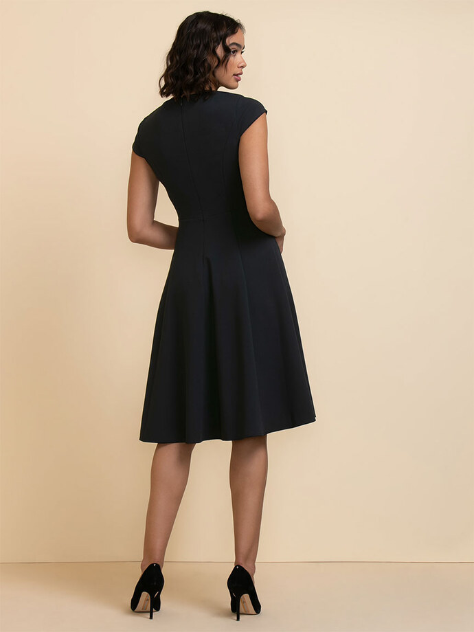 Terra Fit & Flare Dress in Luxe Tailored Image 4