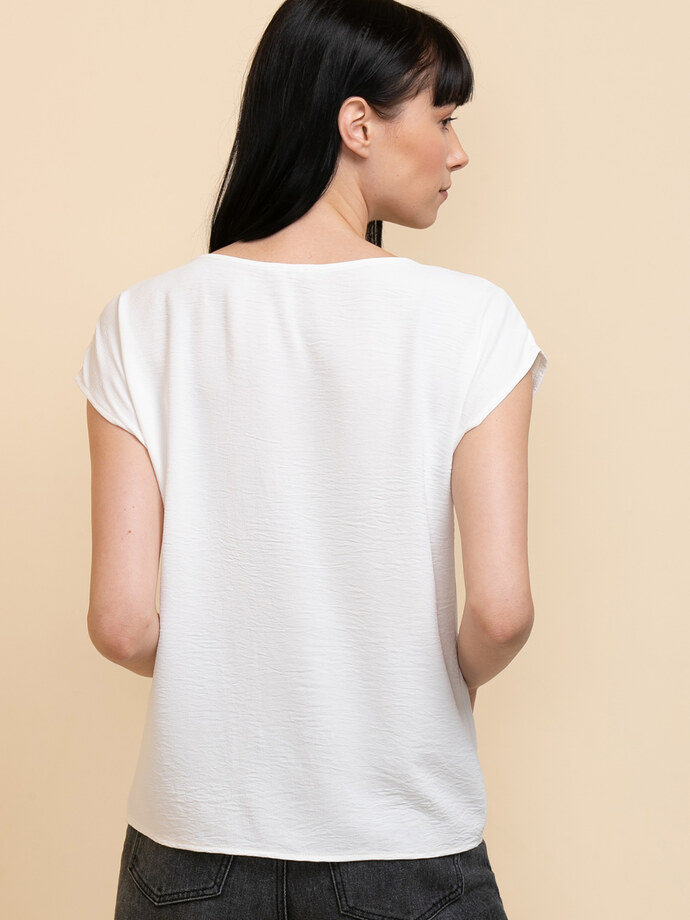 Short Sleeve Twist Front Blouse by Ripe Image 4