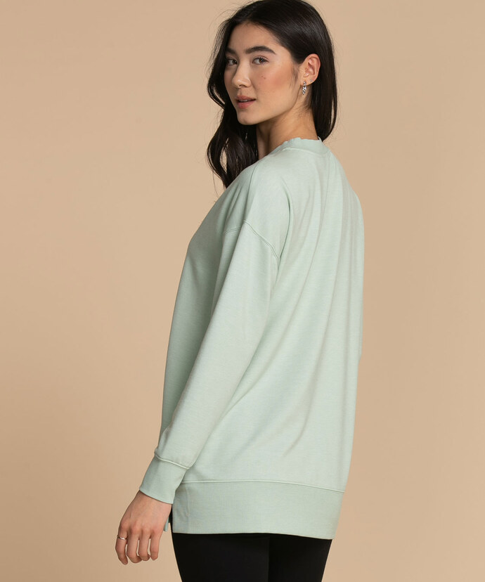 Longer Length Sweatshirt with Pockets Image 3