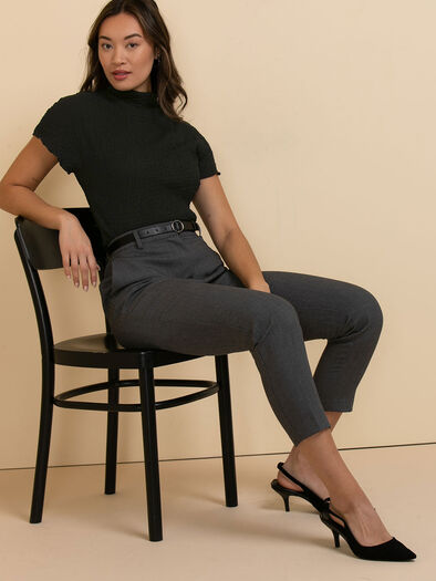 Bubble Fabric Mock Neck Top by Ripe, Black Bubble Fabric Mock Neck Top by Ripe, Black