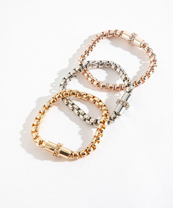 Chain Link Bracelet Trio Image 2