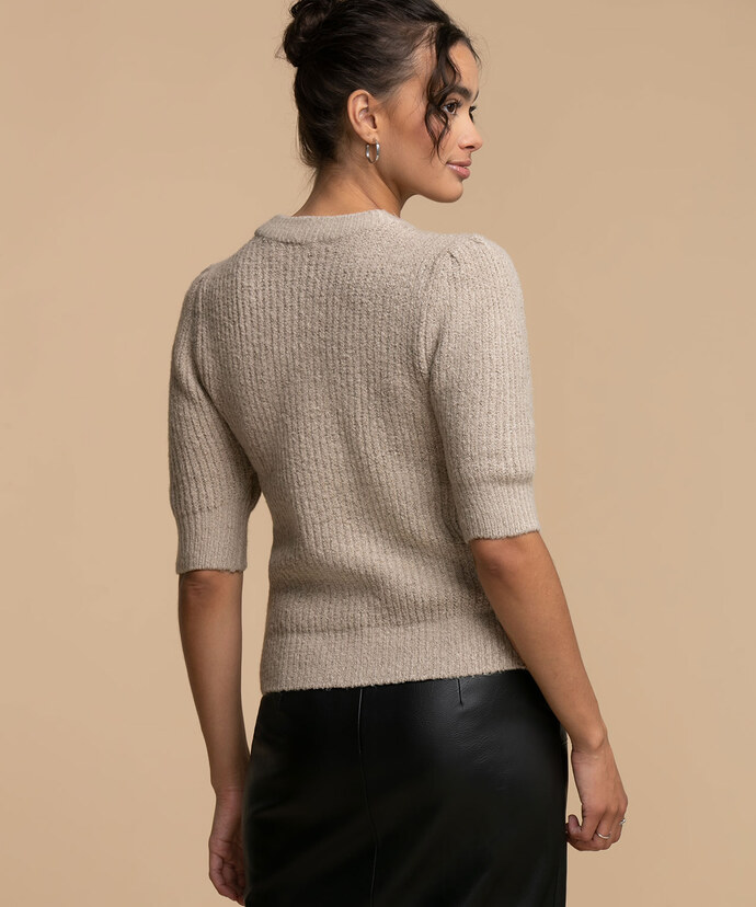 RD Style Cable Knit Puff Sleeve Sweater Image 3