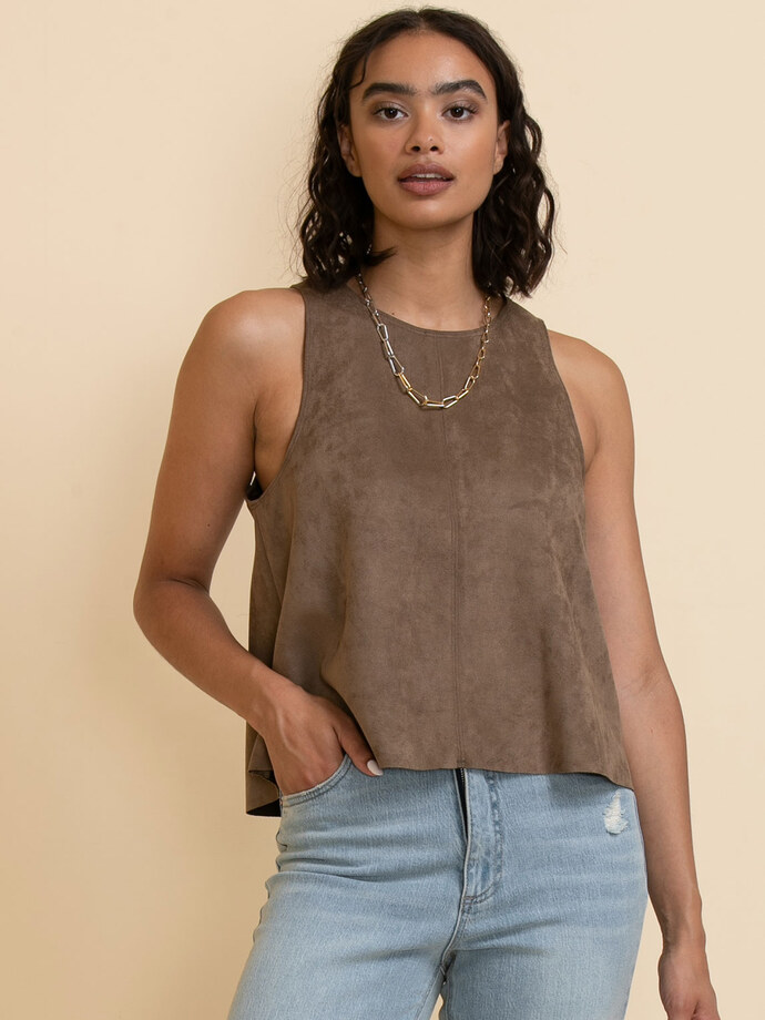 Faux Suede Tank Top Image 1